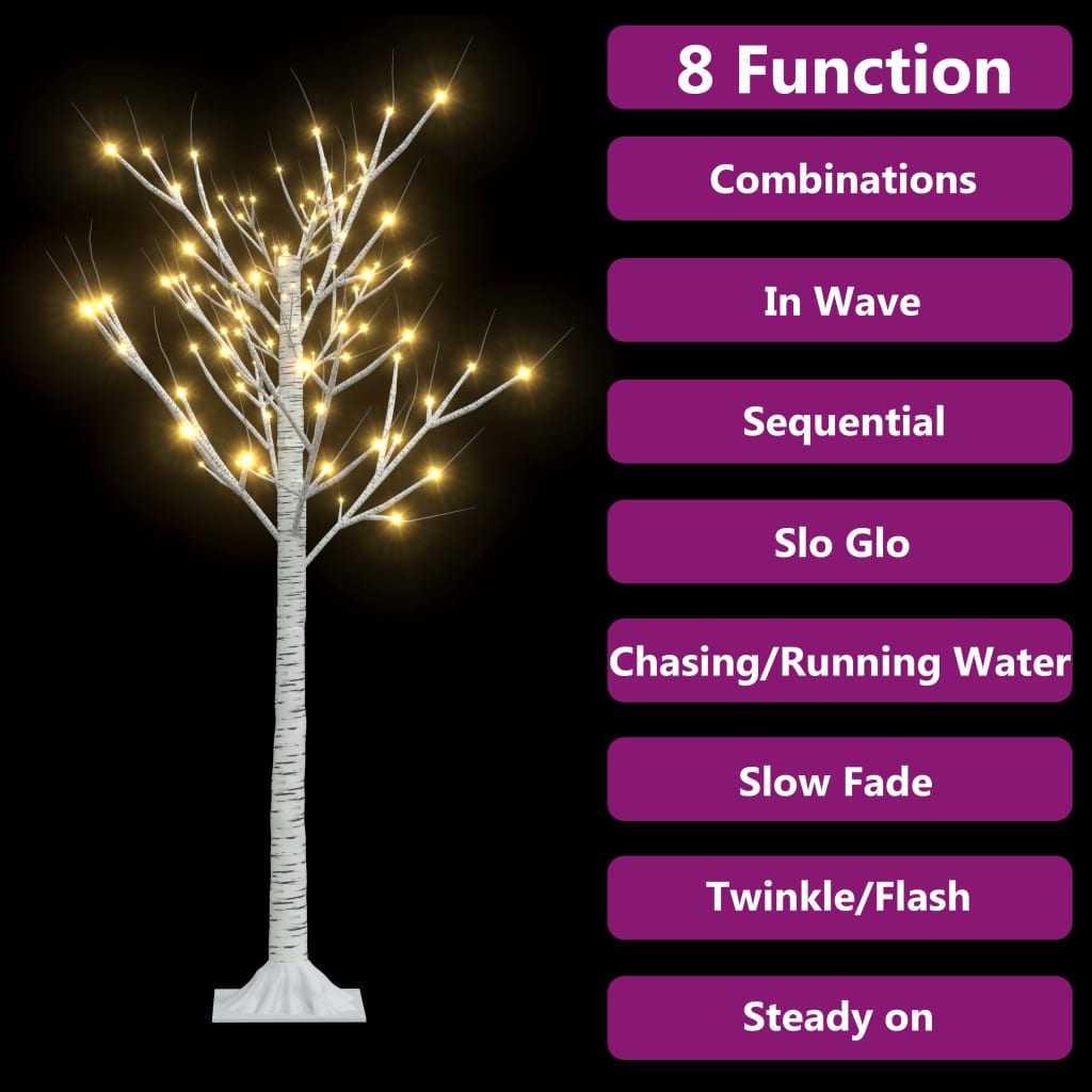 vidaXL Árvore de Natal 120 LEDs salgueiro int./ext. 1,2m branco quente