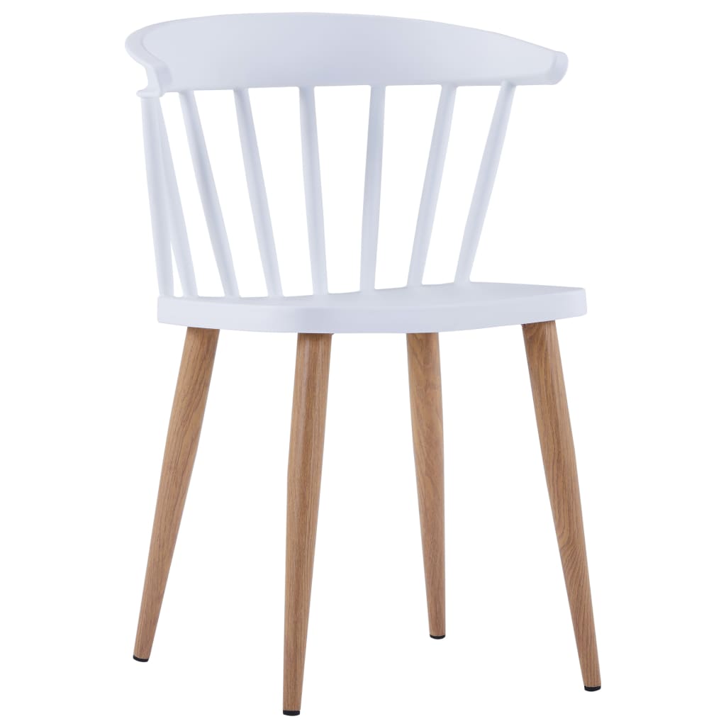 vidaXL Cadeiras de jantar 2 pcs plástico branco