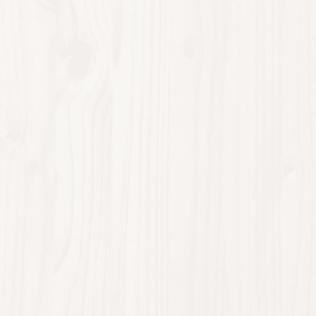 vidaXL Beliche 80x200/120x200 cm madeira de pinho maciço branco
