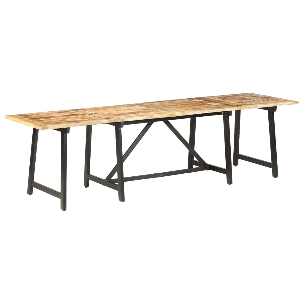 vidaXL Mesa de jantar extensível 280x80x75 cm madeira mangueira maciça