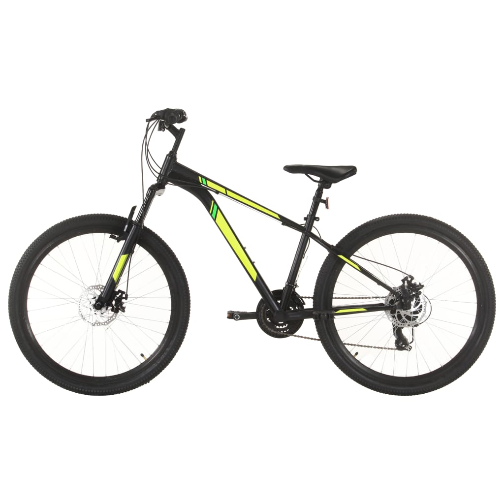vidaXL Bicicleta de montanha 21 velocidades roda 27,5" 38 cm preto