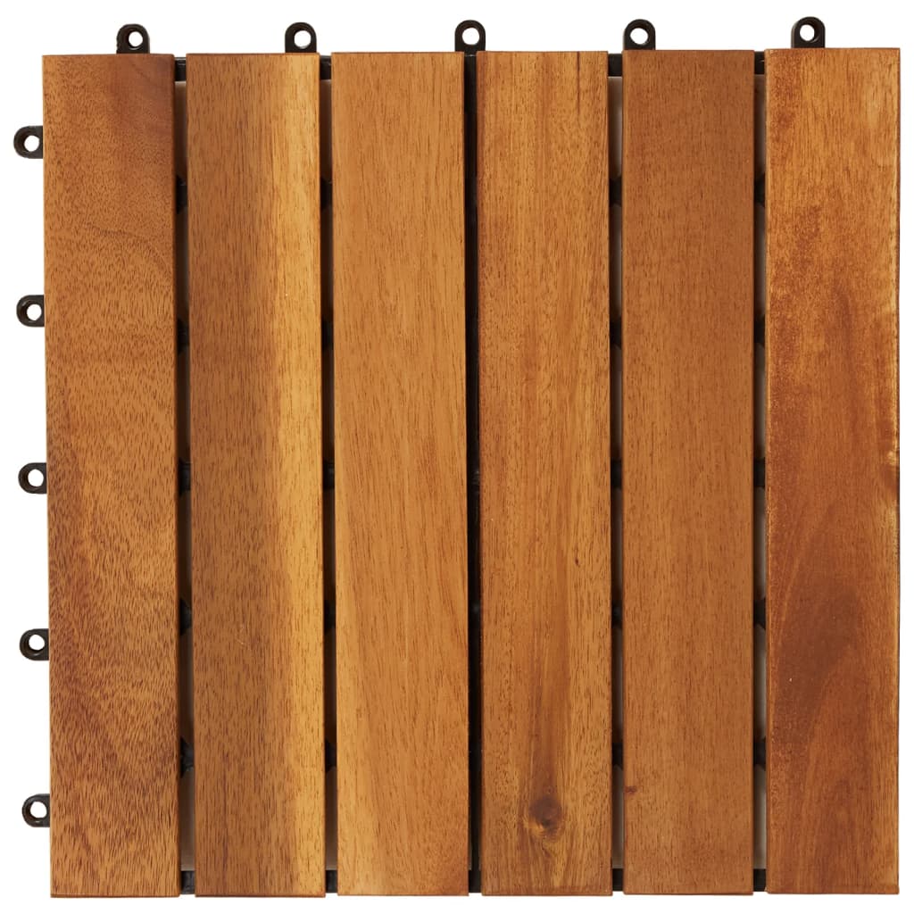 Ladrilho de pavimento padrão vertical 30 pcs 30 x 30 cm madeira acácia