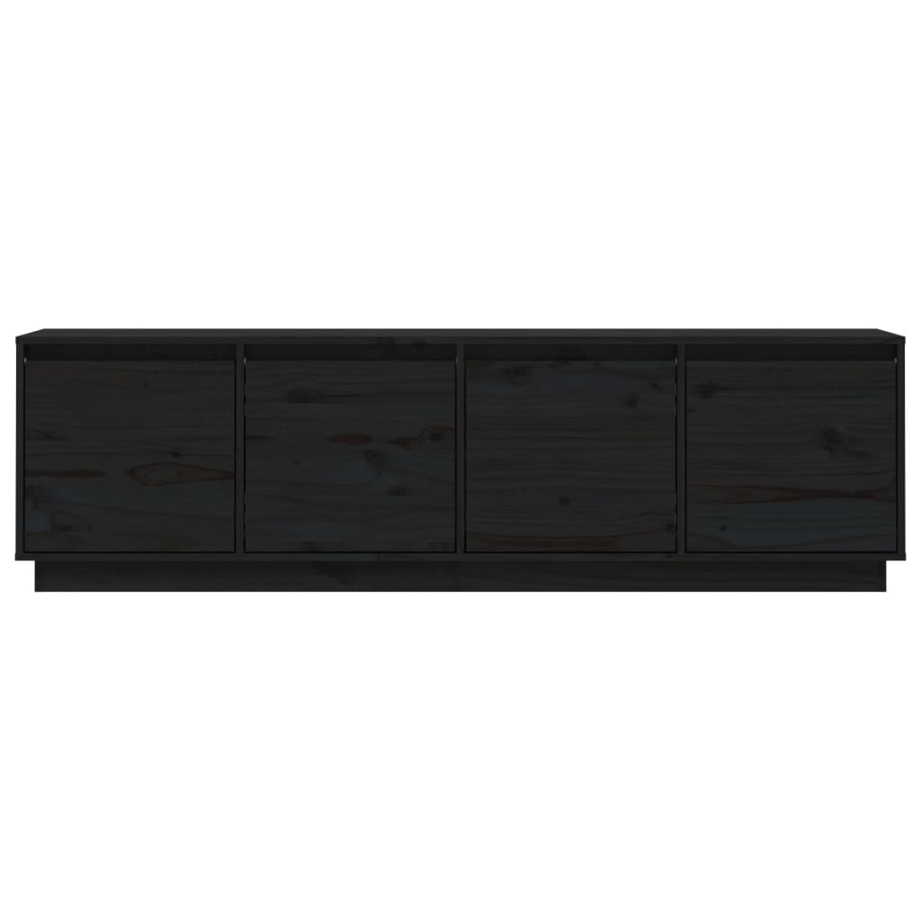 vidaXL Móvel de TV 156x37x45 cm madeira de pinho maciça preto