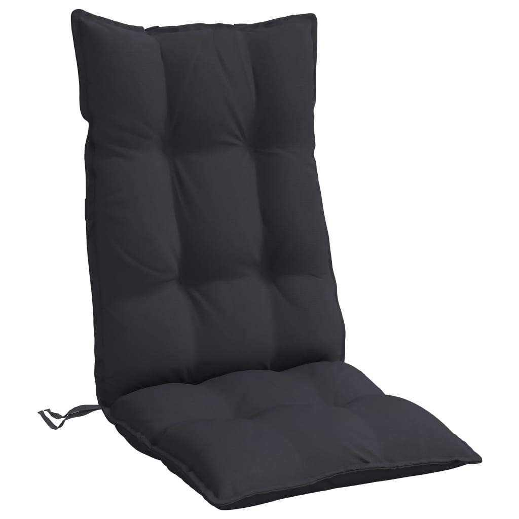 vidaXL Almofadões p/ cadeira encosto alto 2 pcs tecido oxford preto