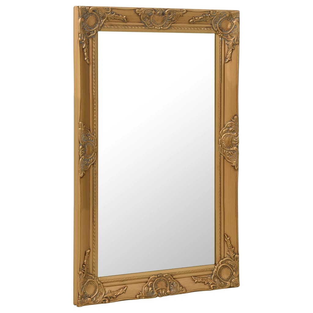vidaXL Espelho de parede estilo barroco 50x80 cm dourado