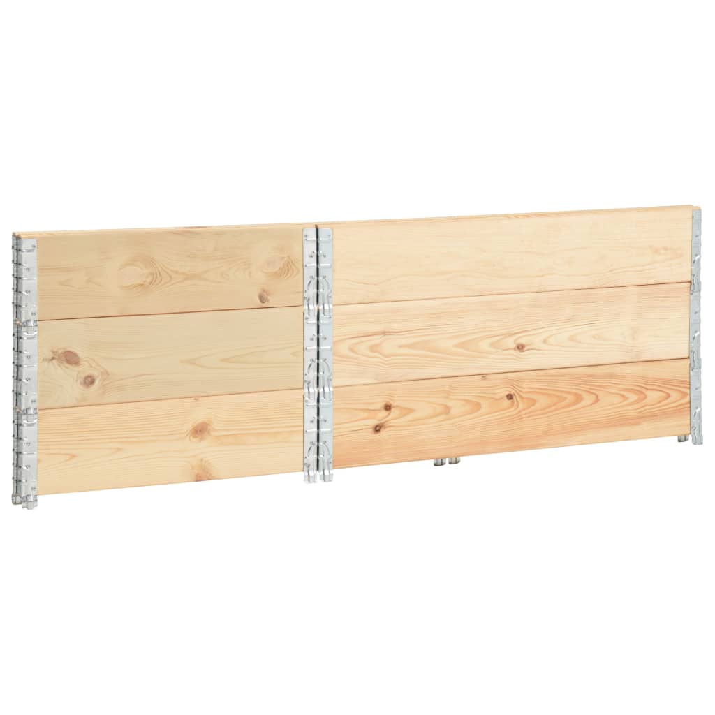 vidaXL Canteiros elevados 3 pcs 80x120 cm madeira de pinho maciça