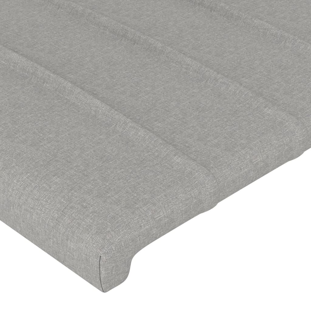 vidaXL Cabeceira de cama 4 pcs tecido 90x5x78/88 cm cinzento-claro