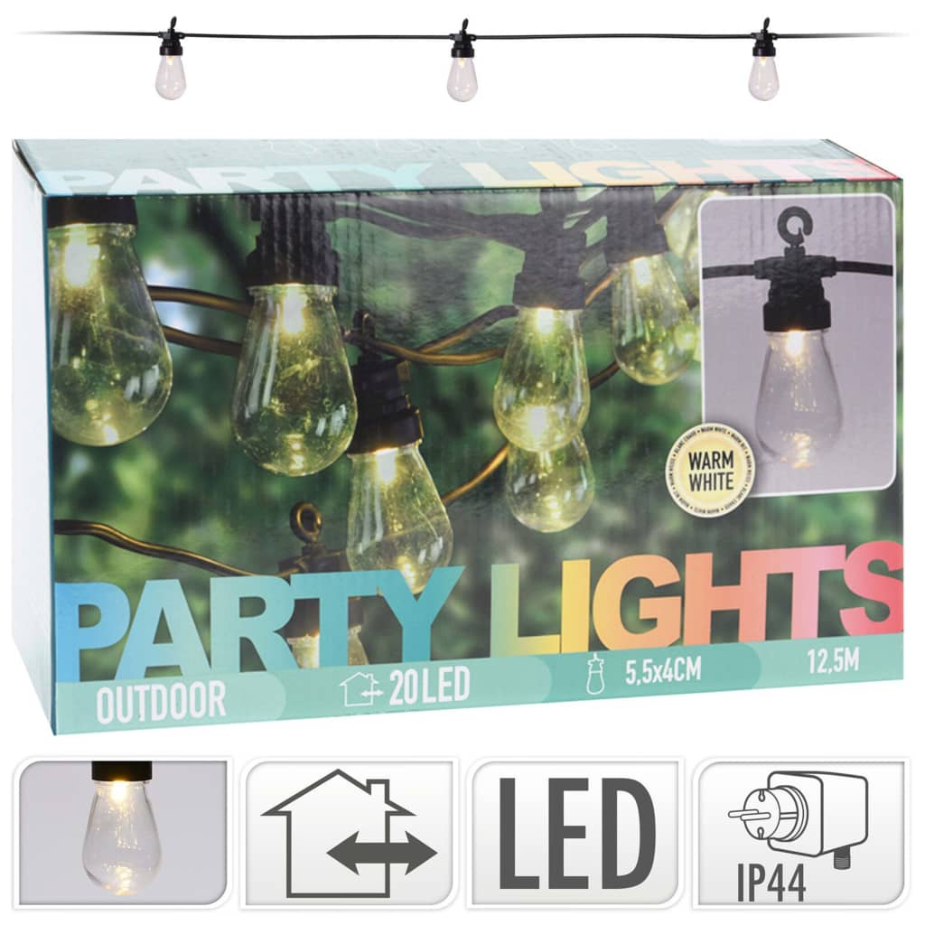 ProGarden Conjunto de iluminação festiva LED 20 lâmpadas 4,5 V