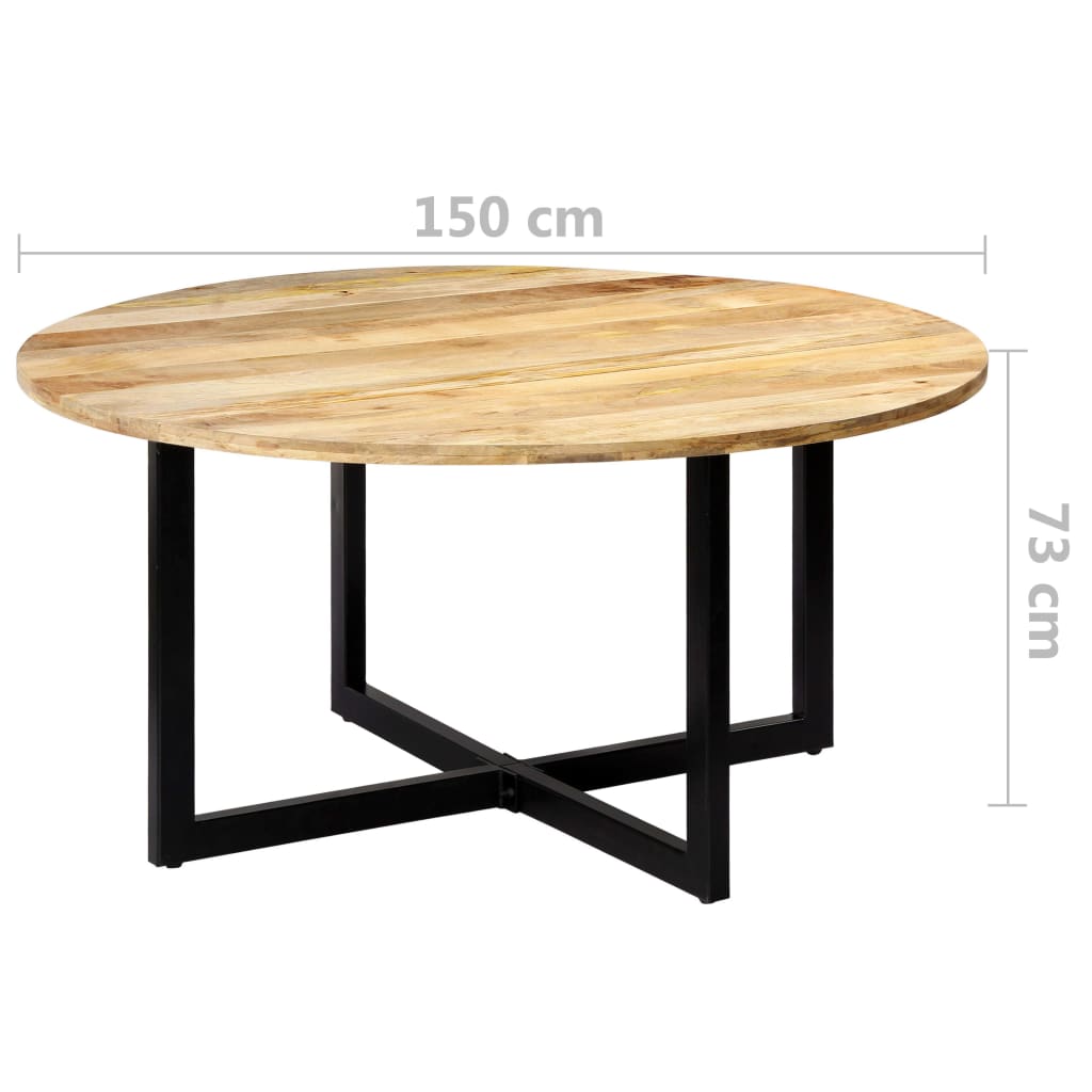 vidaXL Mesa de jantar 150x73 cm madeira de mangueira maciça