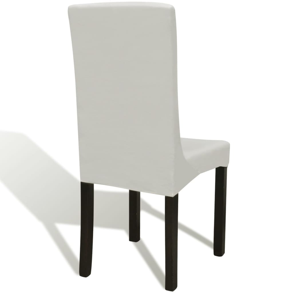 vidaXL Capa extensível para cadeiras, 4 pcs, creme
