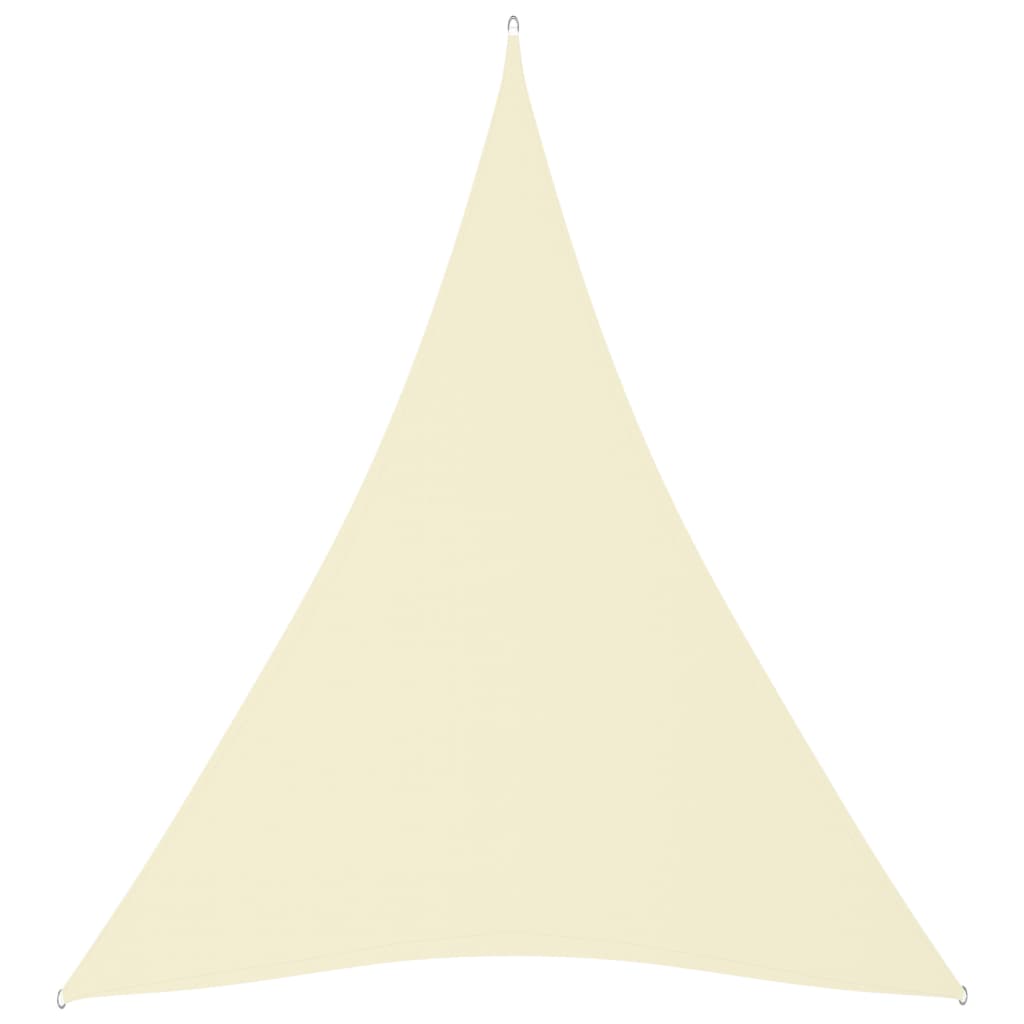 vidaXL Para-sol estilo vela tecido oxford triangular 4x5x5 m cor creme