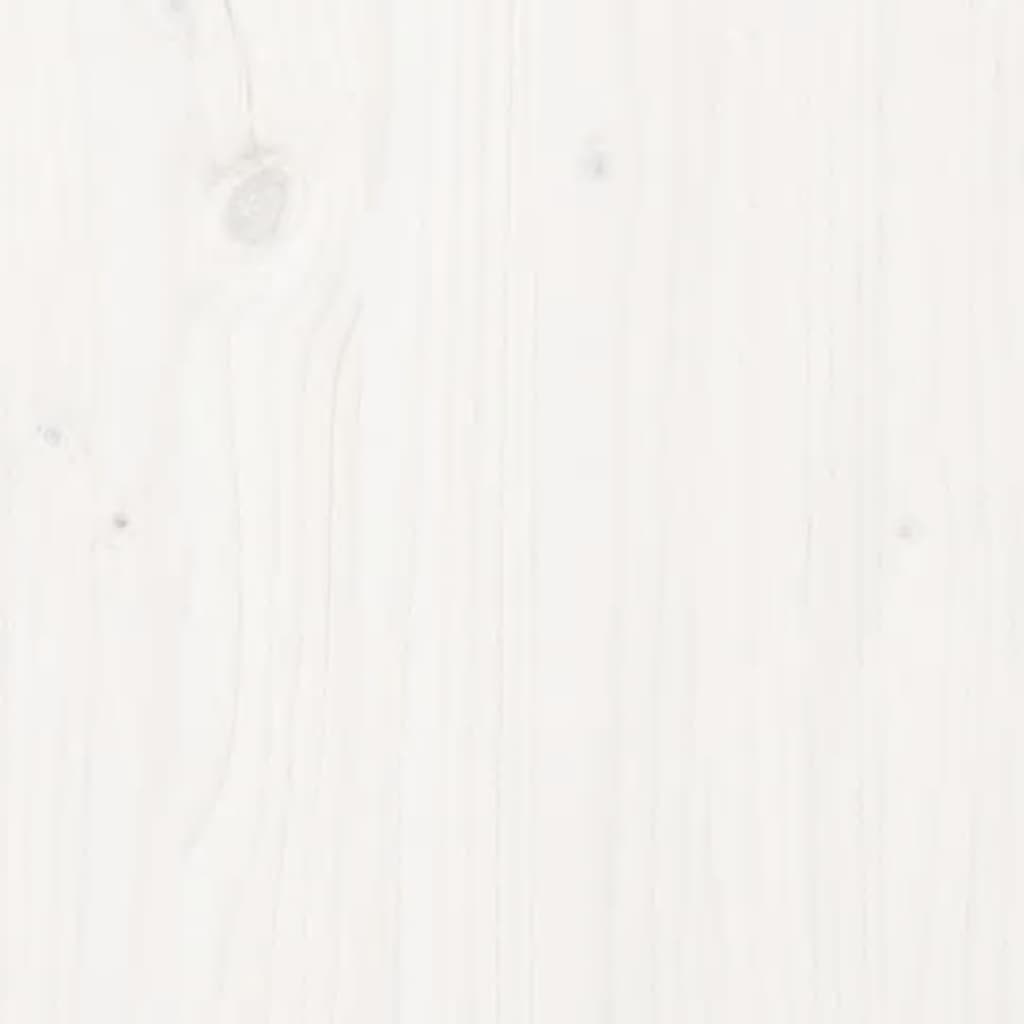 vidaXL Banco c/ vasos 184,5x39,5x56,5cm madeira de pinho maciça branco