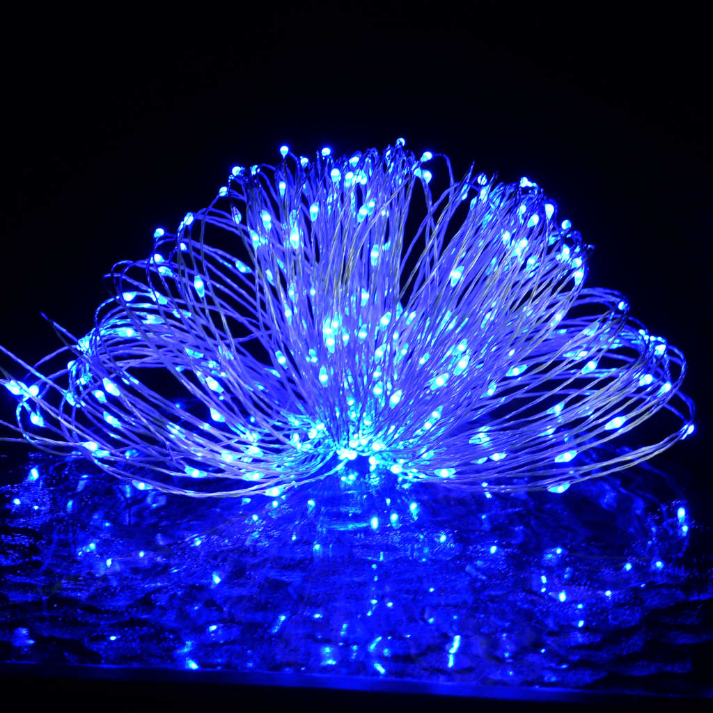vidaXL Cordão de luzes com 300 LED 30 m azul