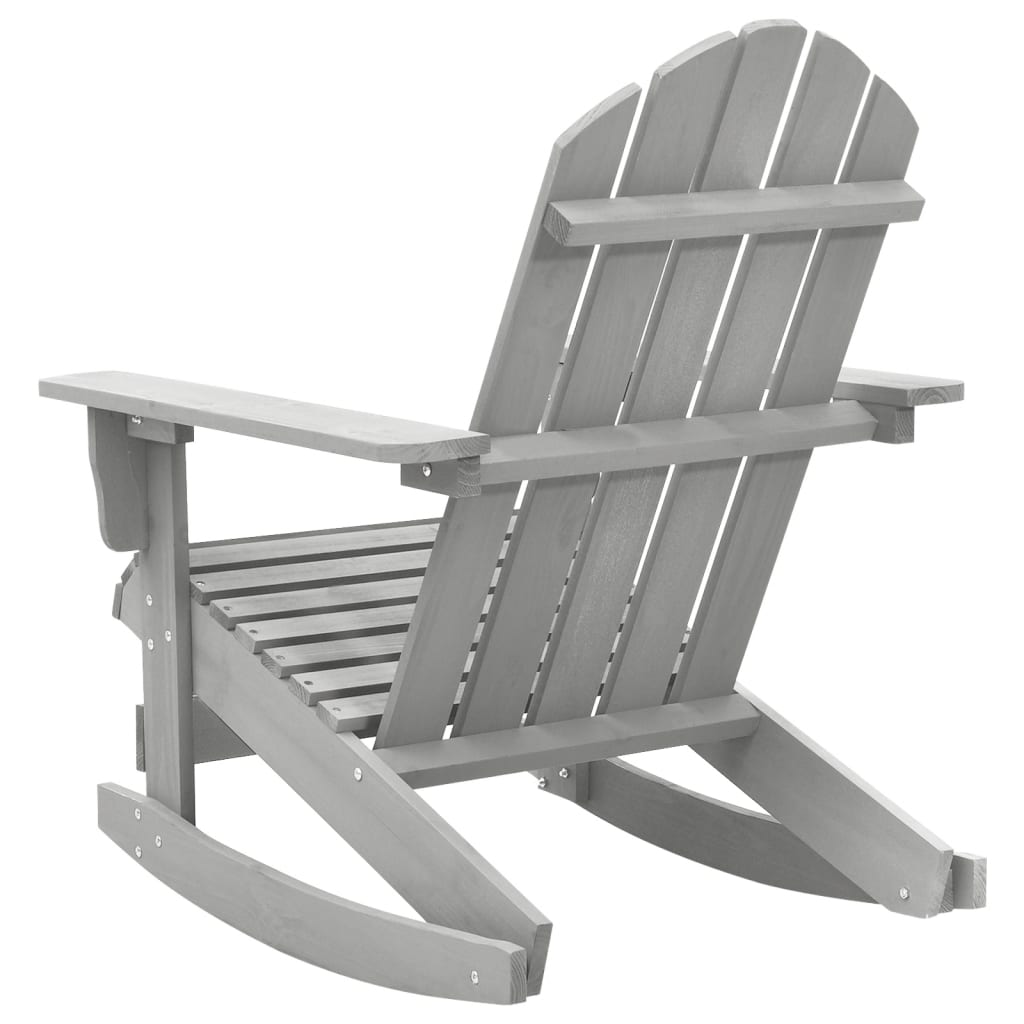 vidaXL Cadeira de baloiço para jardim madeira cinzento