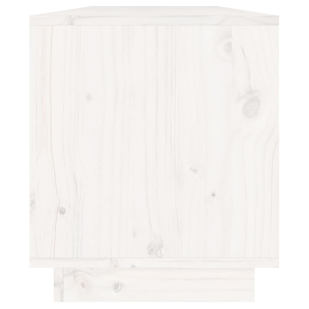 vidaXL Móvel de TV 110,5x34x40 cm madeira de pinho maciça branco