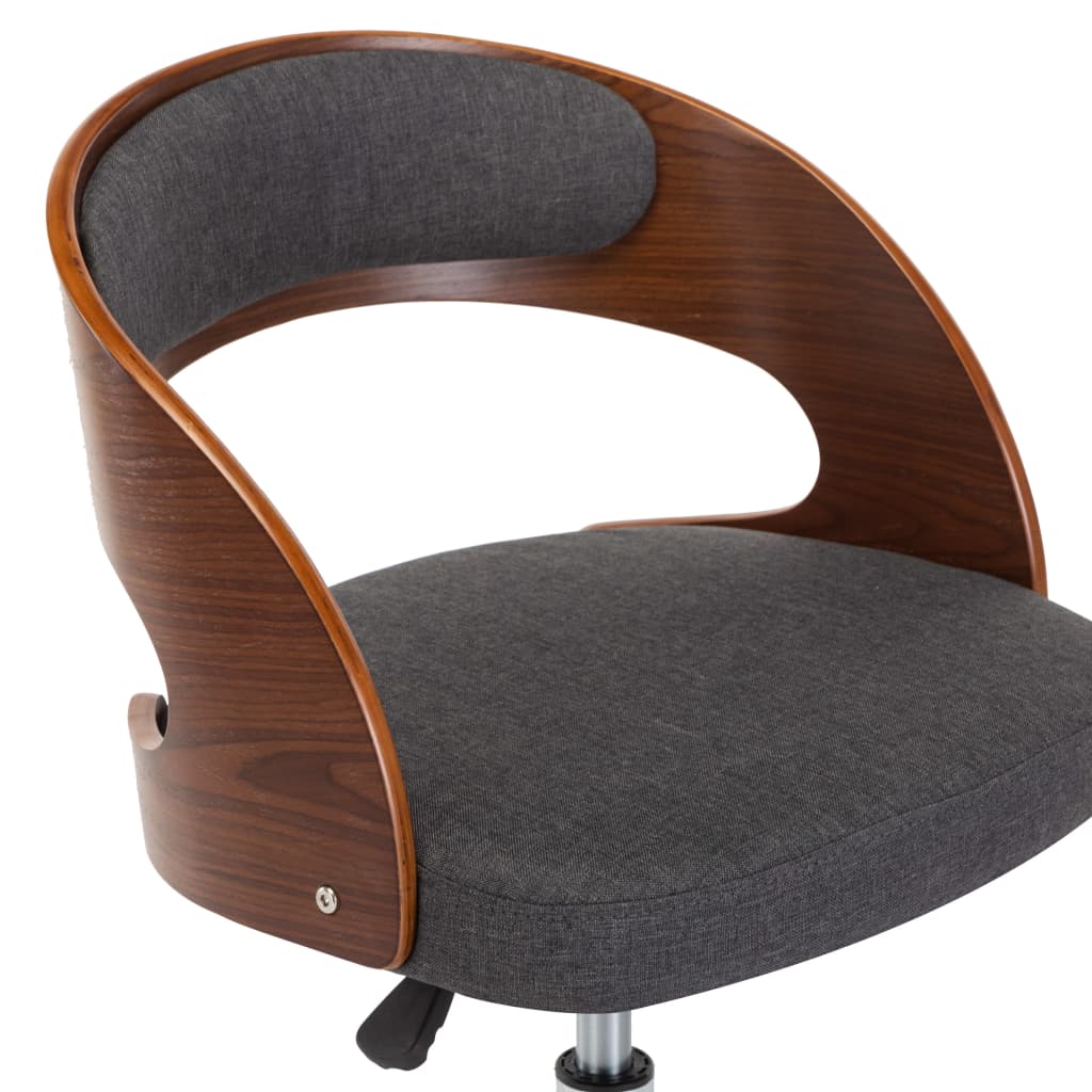 vidaXL Cadeiras de jantar 6 pcs madeira curvada e tecido cinzento
