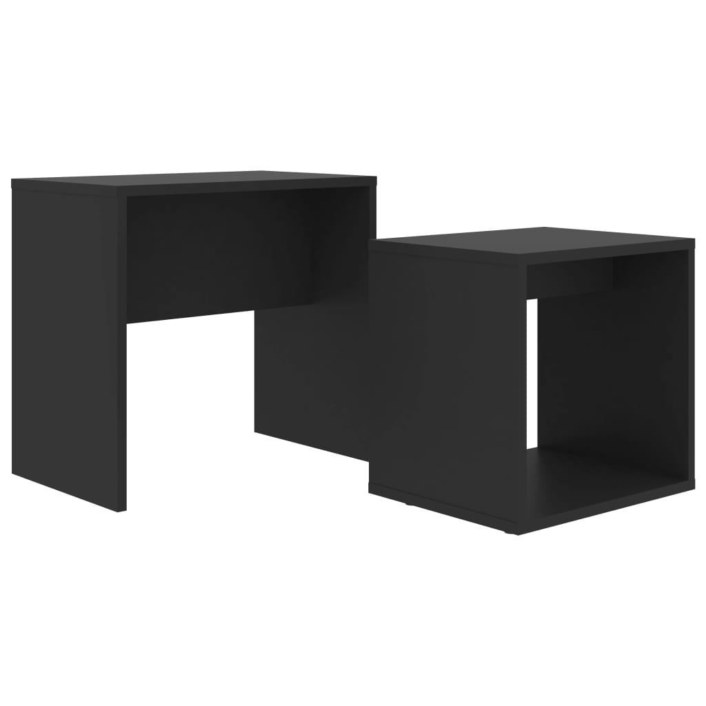 vidaXL Conjunto mesas de centro 48x30x45 cm contraplacado preto