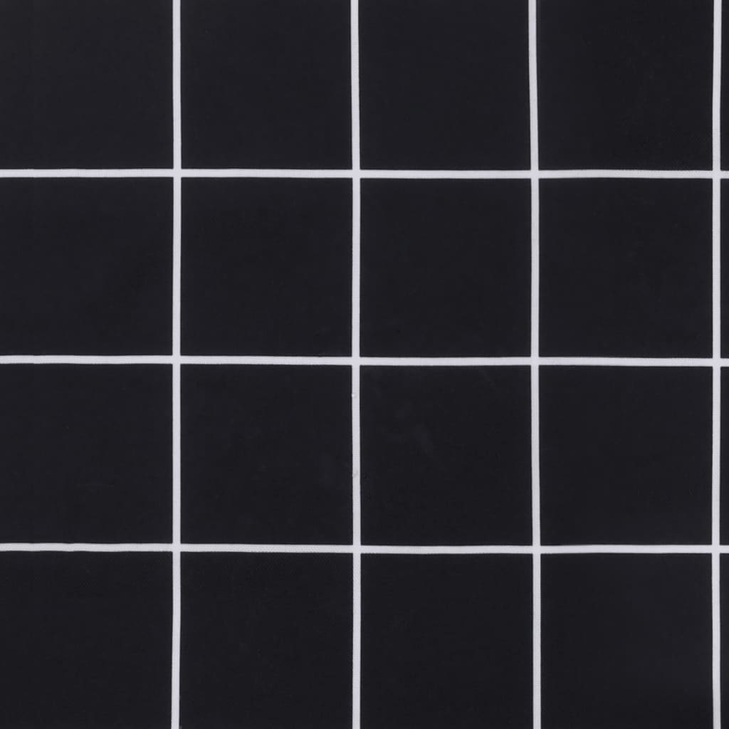 vidaXL Almofadões p/ banco jardim 2 pcs 100x50x7cm tecido xadrez preto