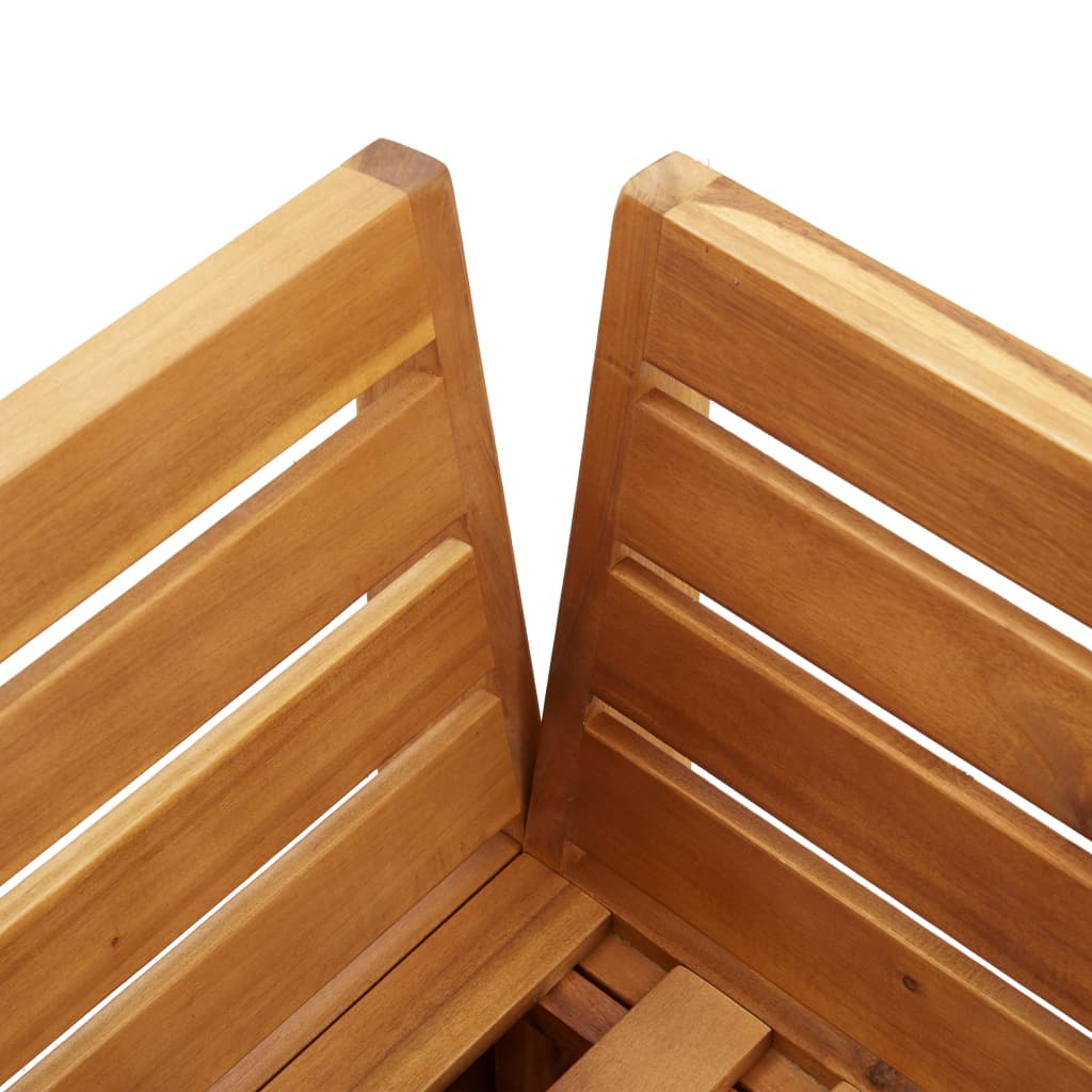 vidaXL Sofá de canto seccional c/ almofadões madeira de acácia maciça