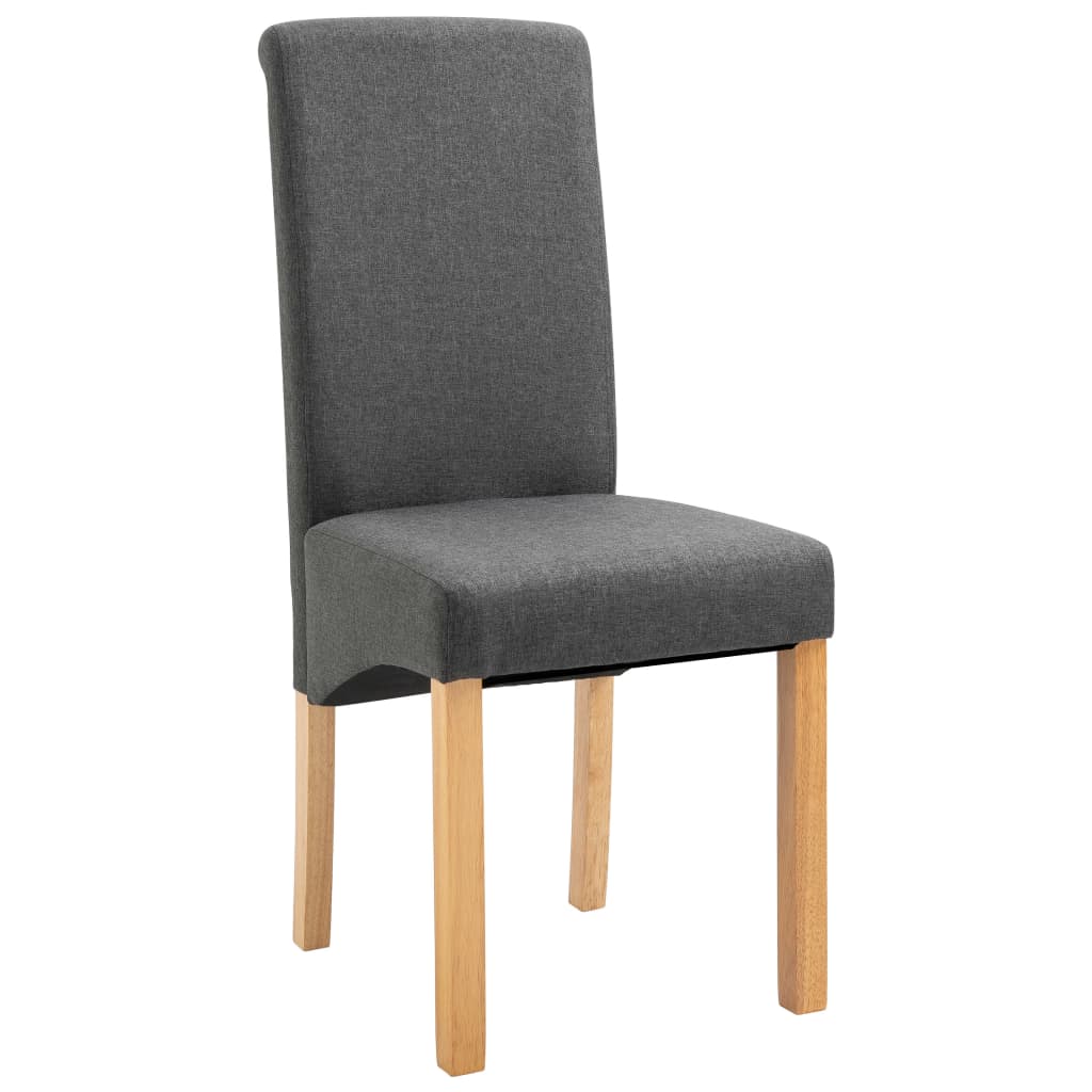 vidaXL Cadeiras de jantar 6 pcs tecido cinzento