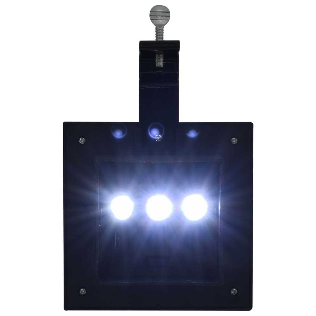 vidaXL Candeeiro de exterior solar LED 6 pcs preto quadrado 12 cm