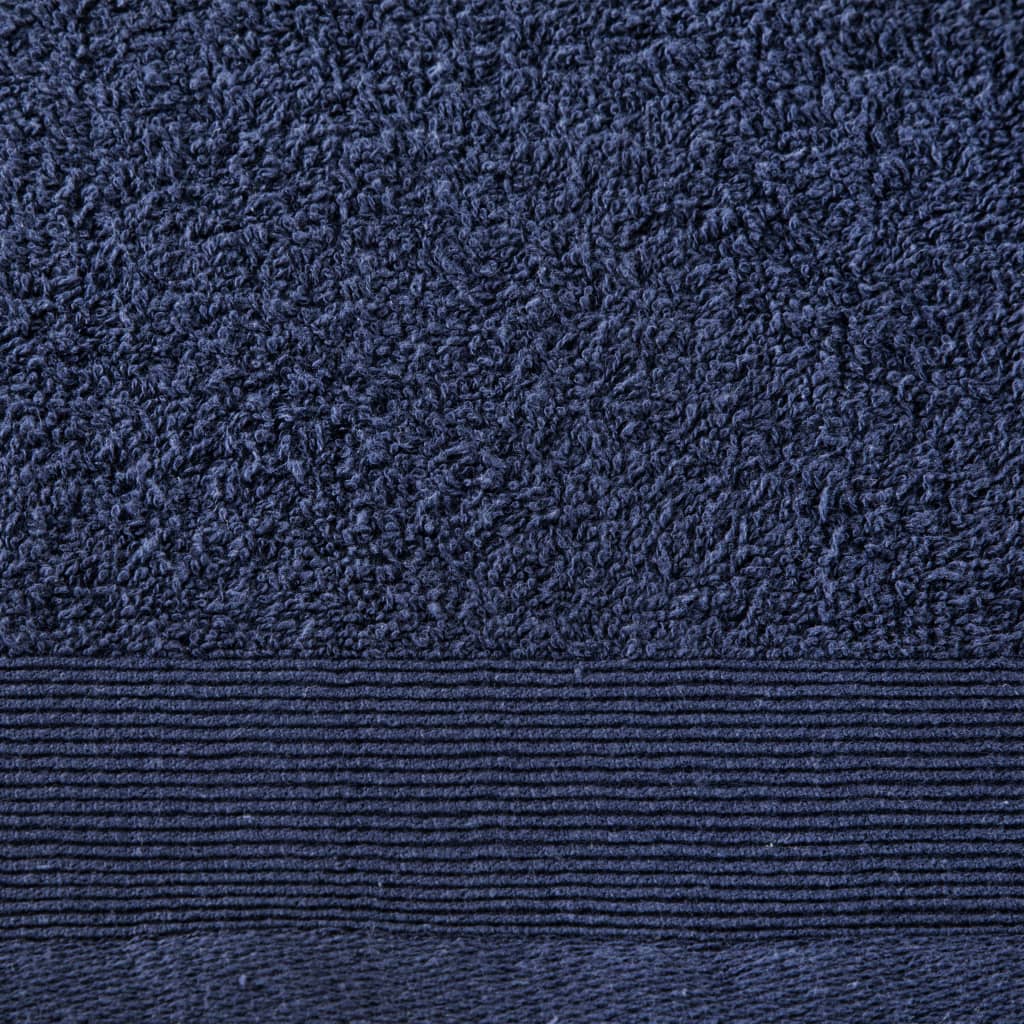 vidaXL Conjunto de toalhas 12 pcs algodão 450 g azul-marinho