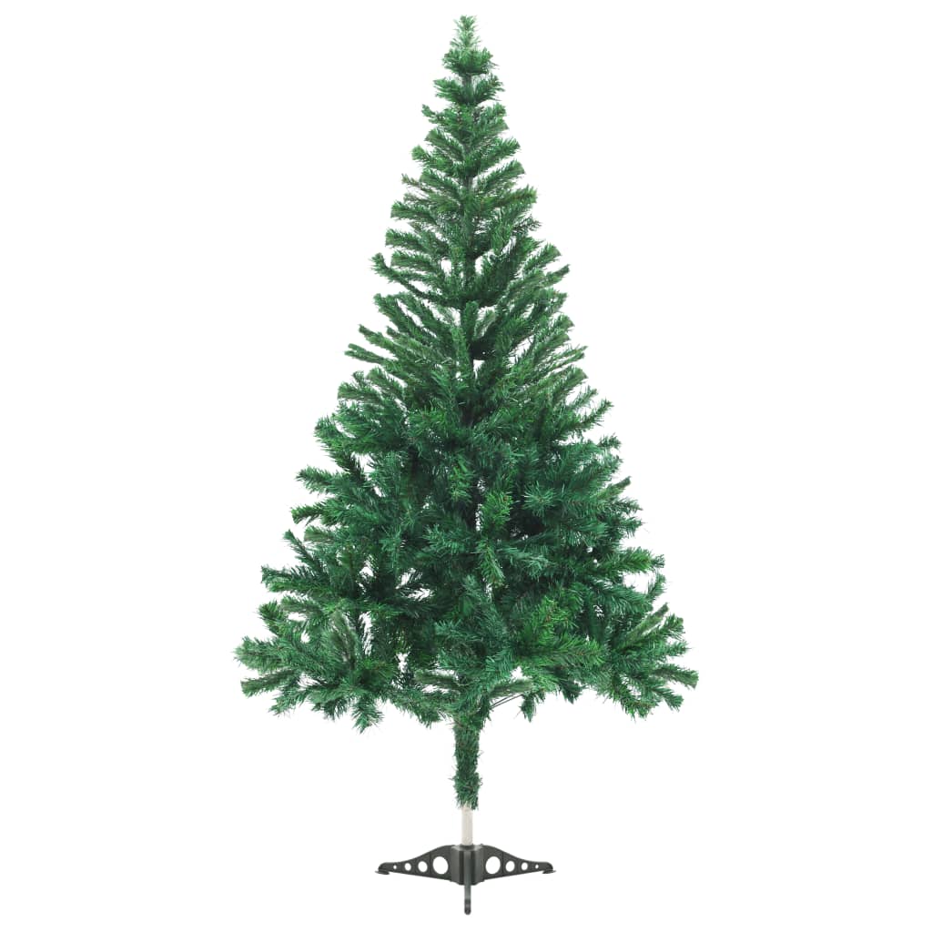vidaXL Árvore de Natal artificial pré-iluminada + bolas 564 ramos