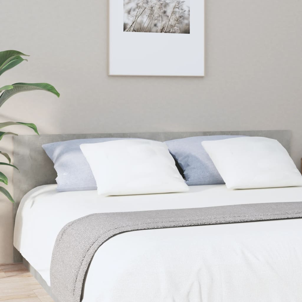 vidaXL Cabeceira cama 200x1,5x80 cm derivados madeira cimento cinzento