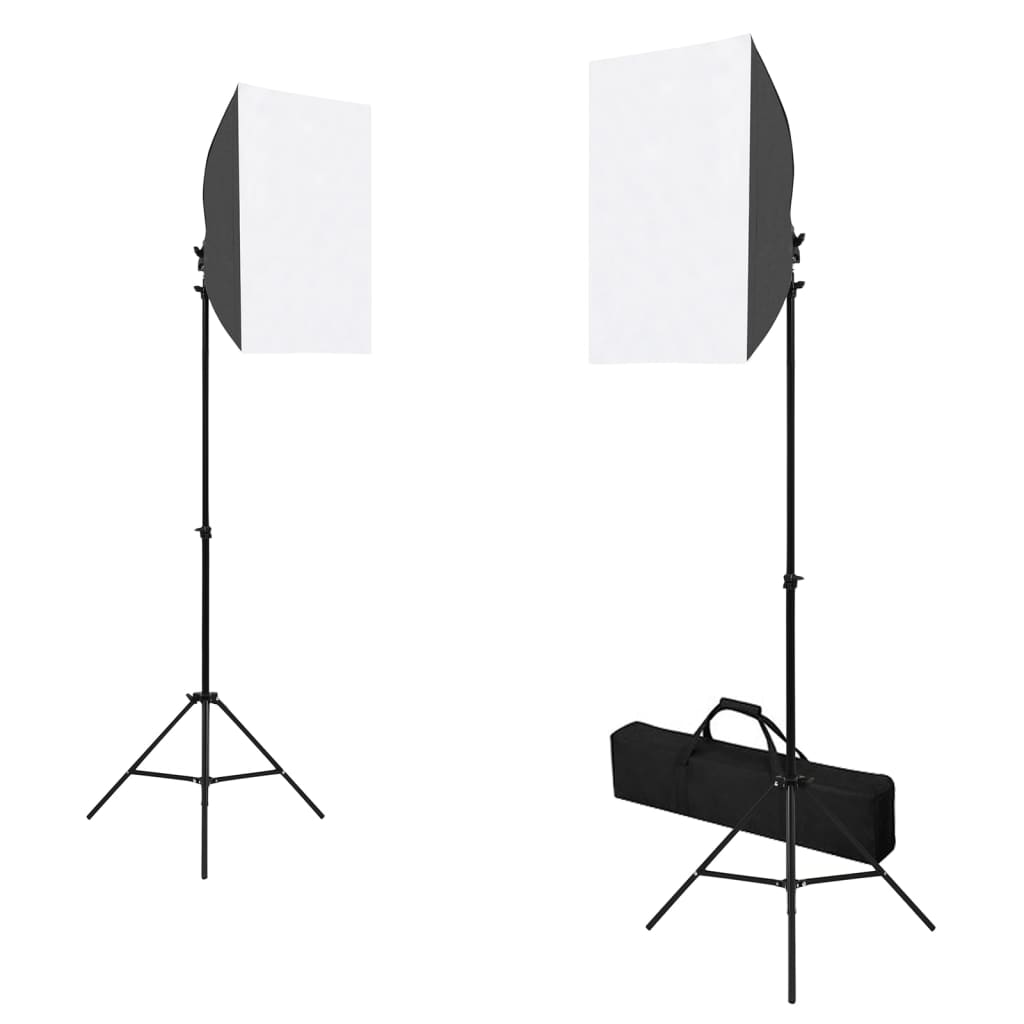 vidaXL Kit estúdio fotográfico com softbox iluminação e refletor