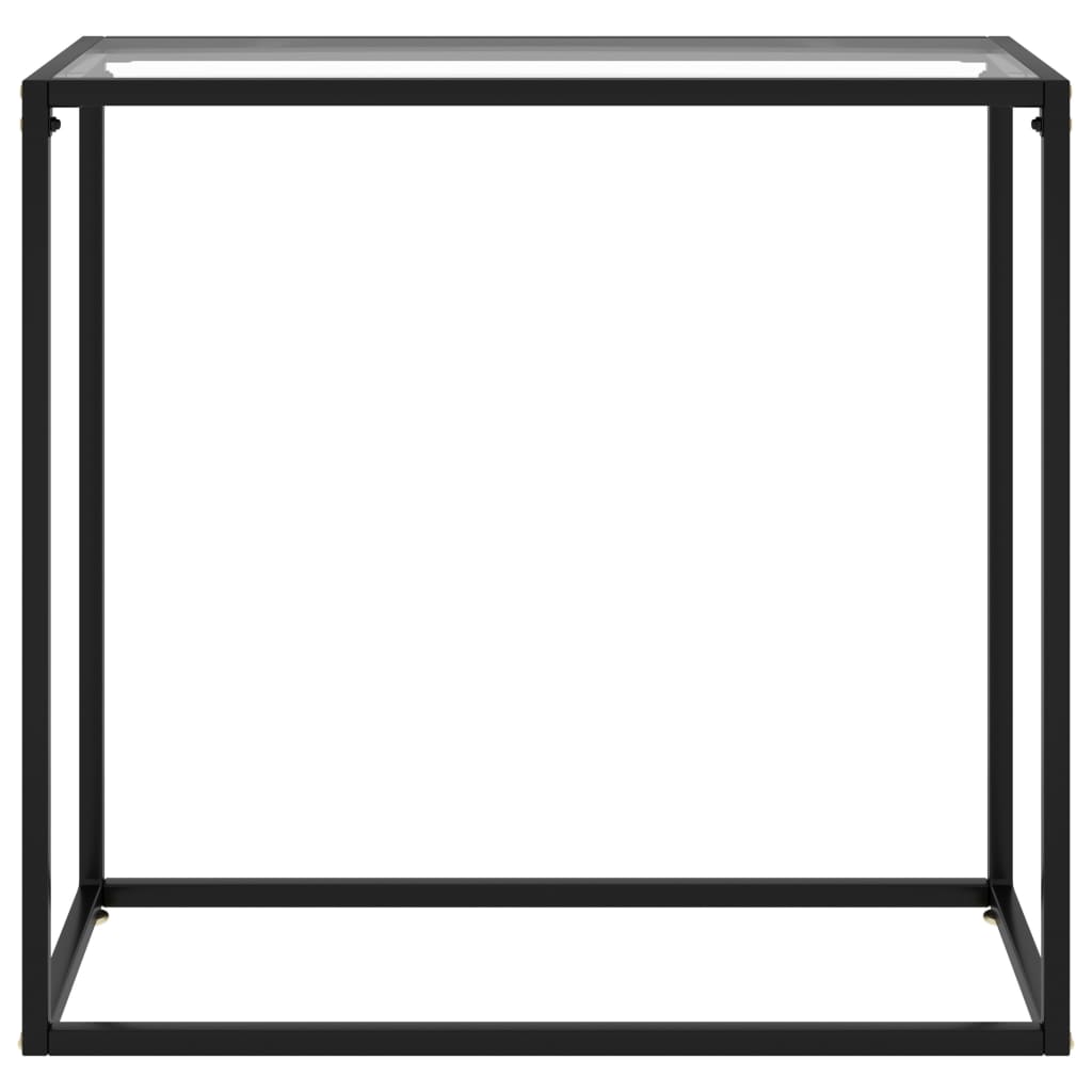 vidaXL Mesa consola 80x35x75 cm vidro temperado transparente