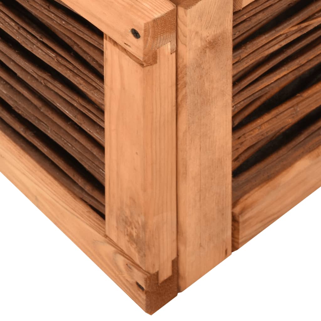 vidaXL Estufa 60x80x45 cm madeira de pinho maciça e salgueiro