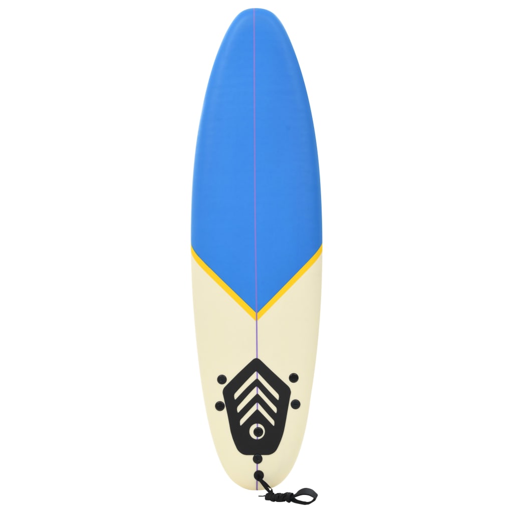 vidaXL Prancha de surf 170 cm azul e creme