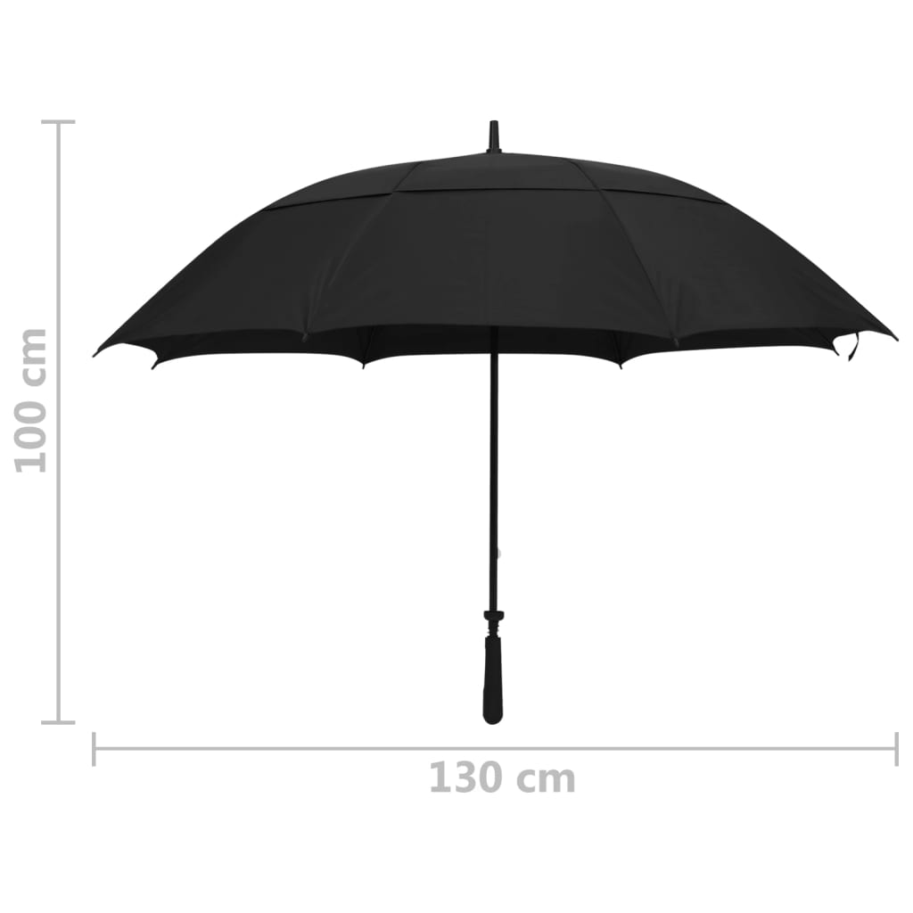 vidaXL Guarda-chuva 130 cm preto