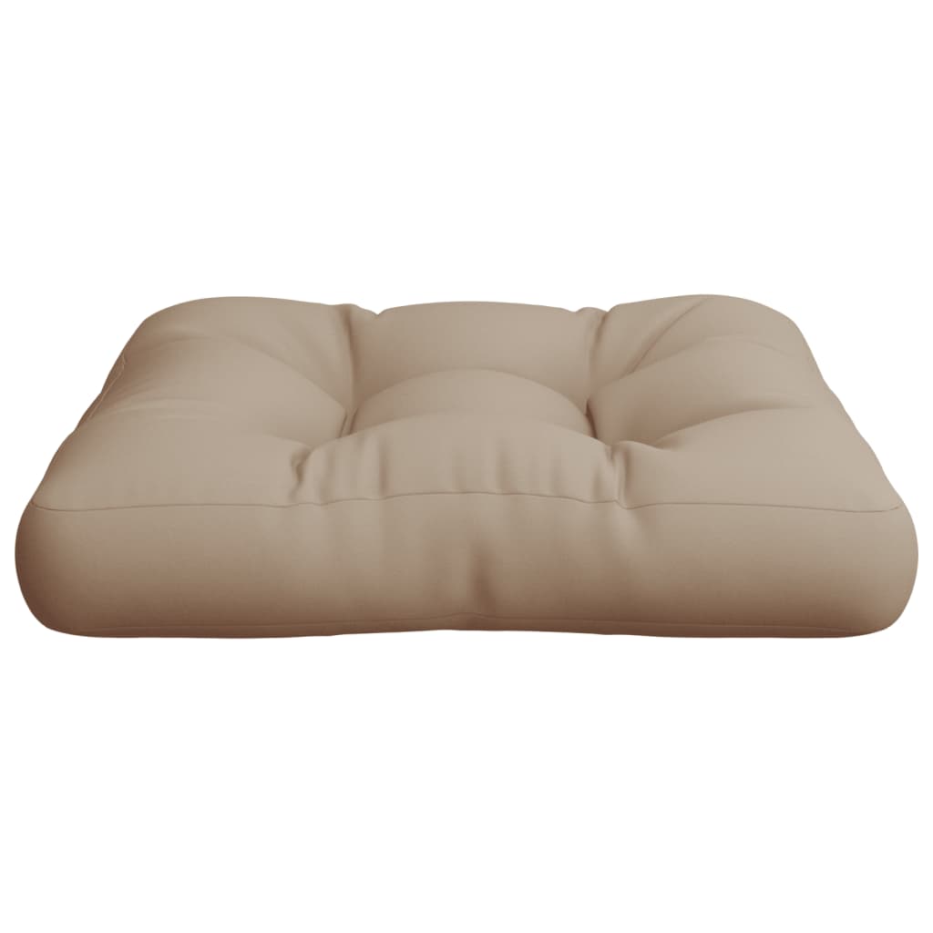 vidaXL Almofadão sofá de paletes 50x50x12 cm tecido cinza-acastanhado