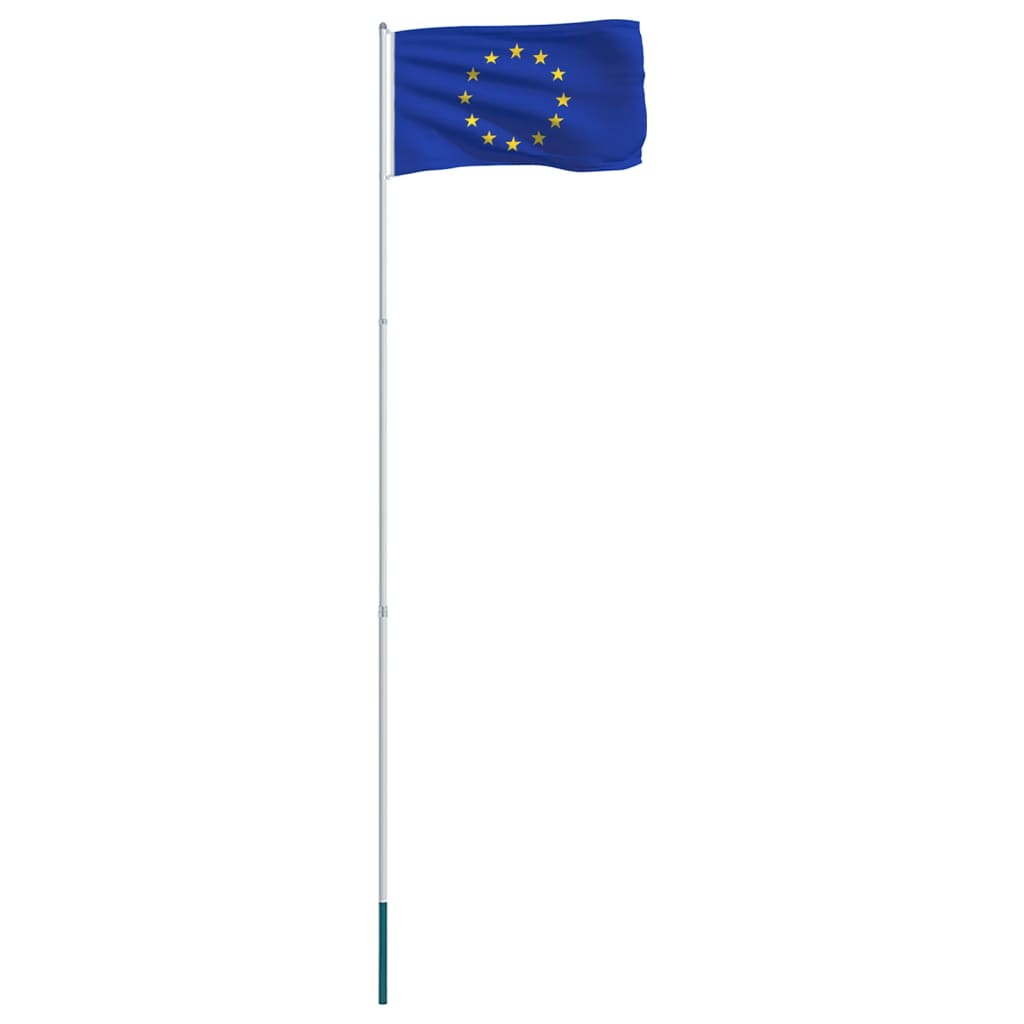 vidaXL Bandeira da Europa com mastro de alumínio 4 m