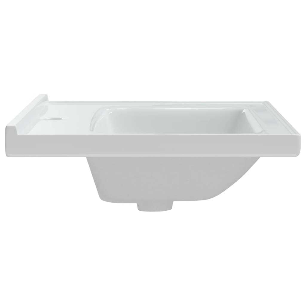vidaXL Lavatório casa de banho retangular 61x48x19,5cm cerâmica branco