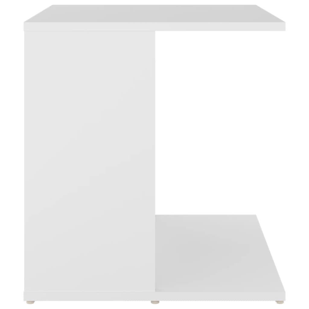 vidaXL Mesa de apoio 45x45x48 cm contraplacado branco