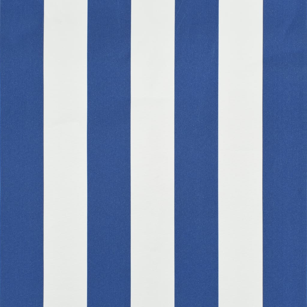 vidaXL Toldo bistrô 350x120 cm azul e branco
