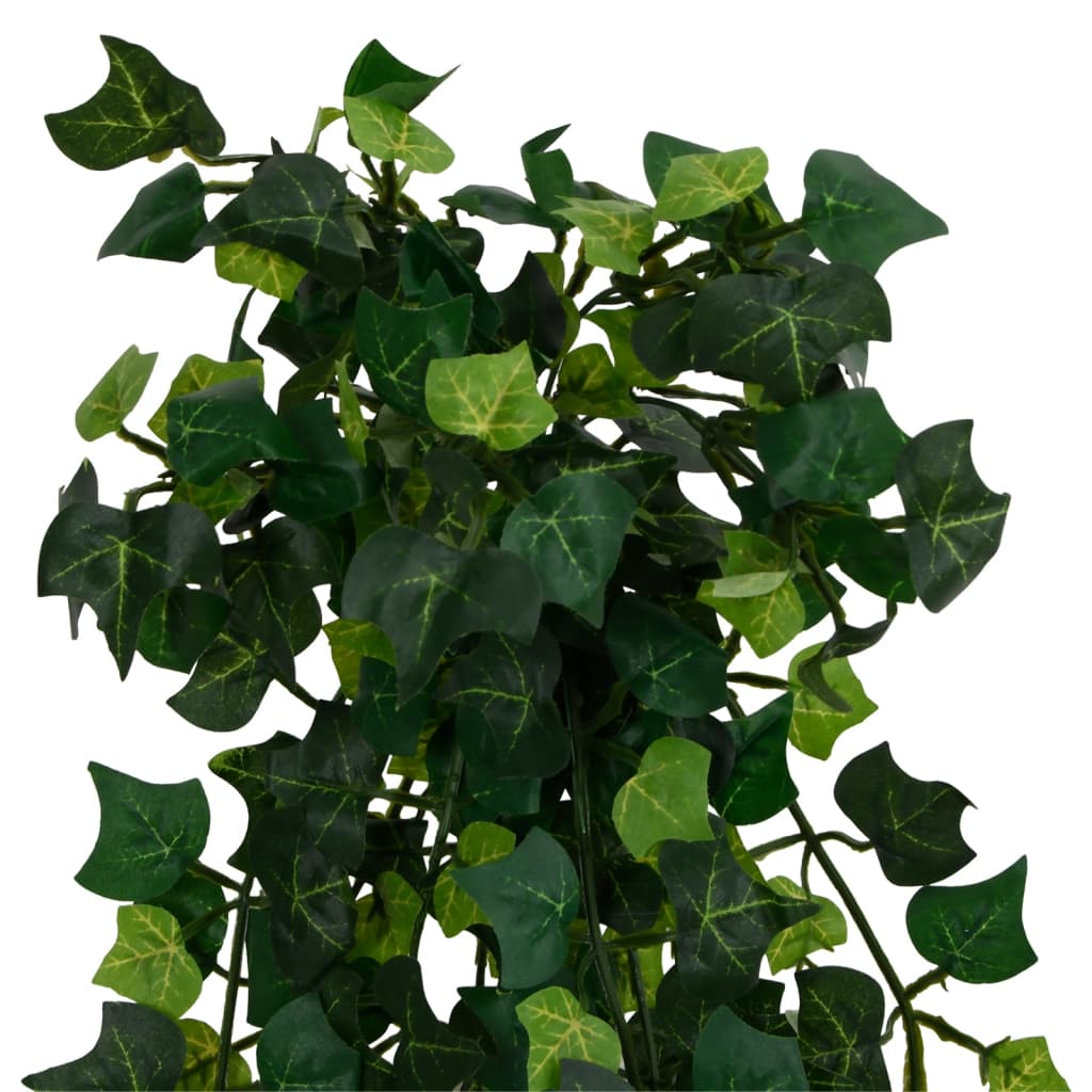 vidaXL Plantas suspensas artificiais 12 pcs 339 folhas 90 cm verde