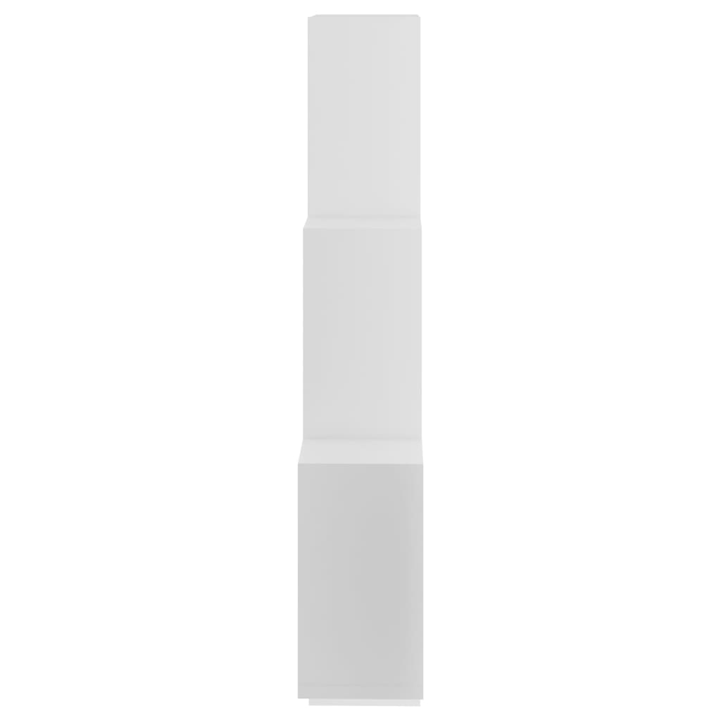 vidaXL Estante de parede cúbica 78x15x93 cm contraplacado branco