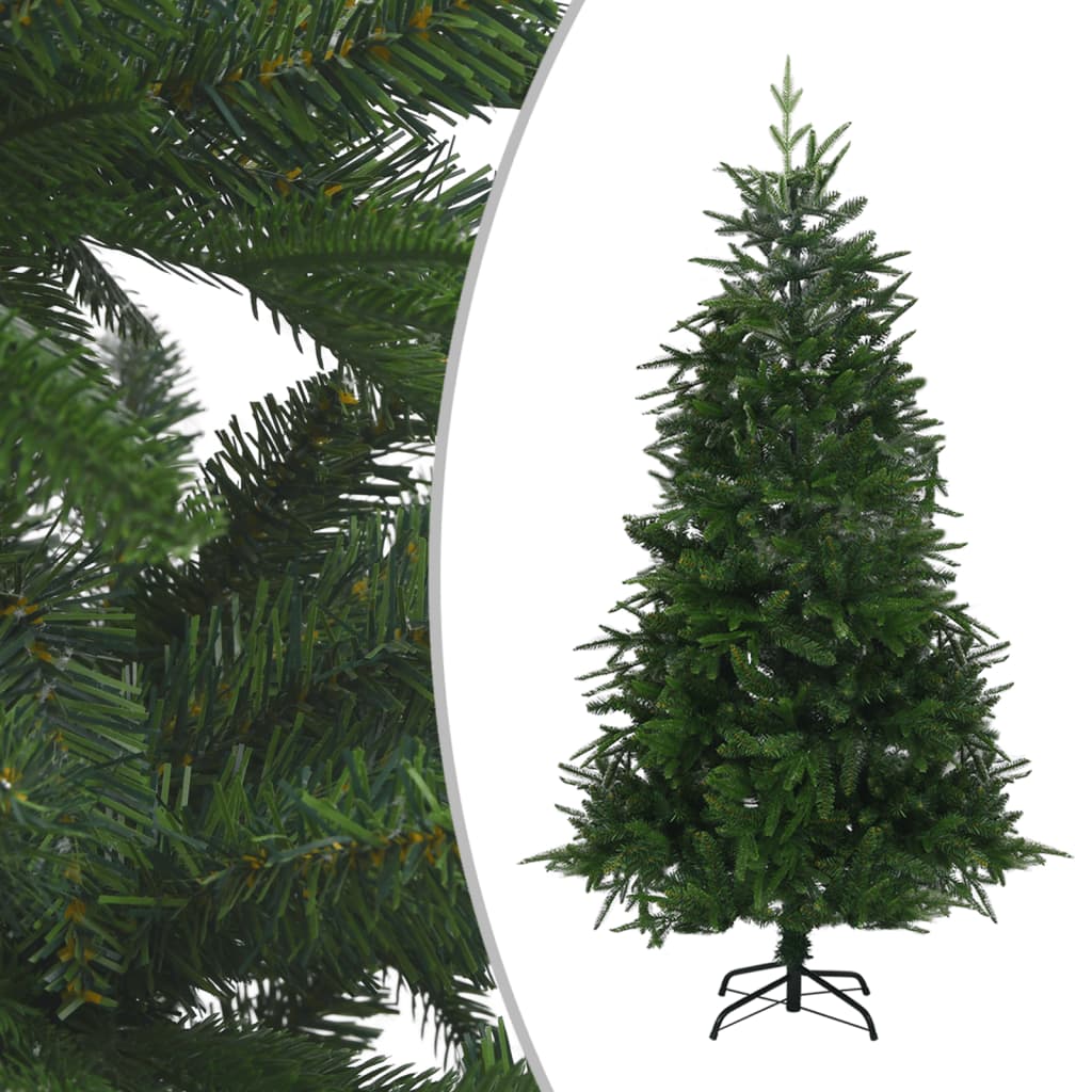 vidaXL Árvore Natal artificial c/ luzes LED e bolas 240cm PVC/PE verde