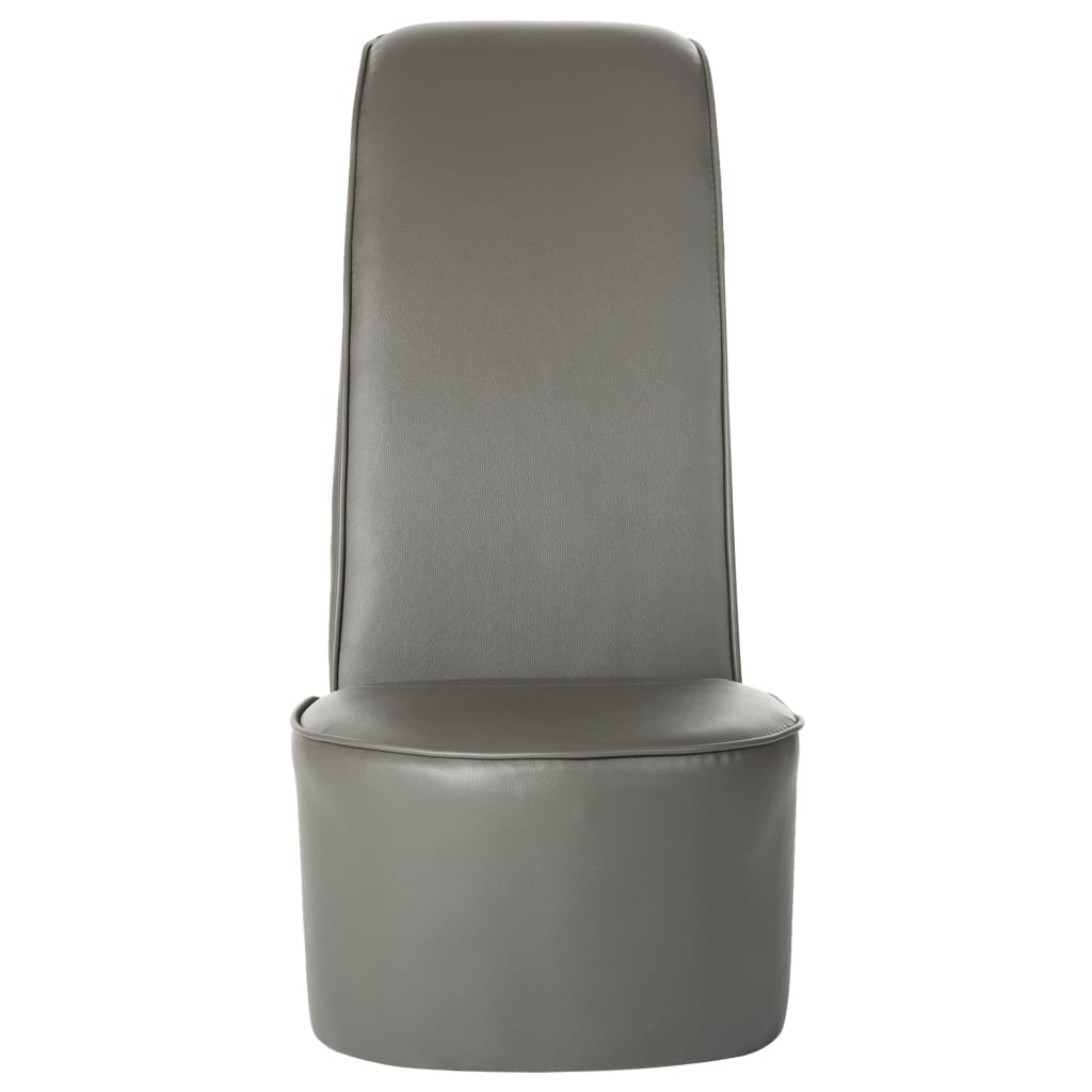 vidaXL Cadeira estilo sapato de salto alto couro artificial cinzento