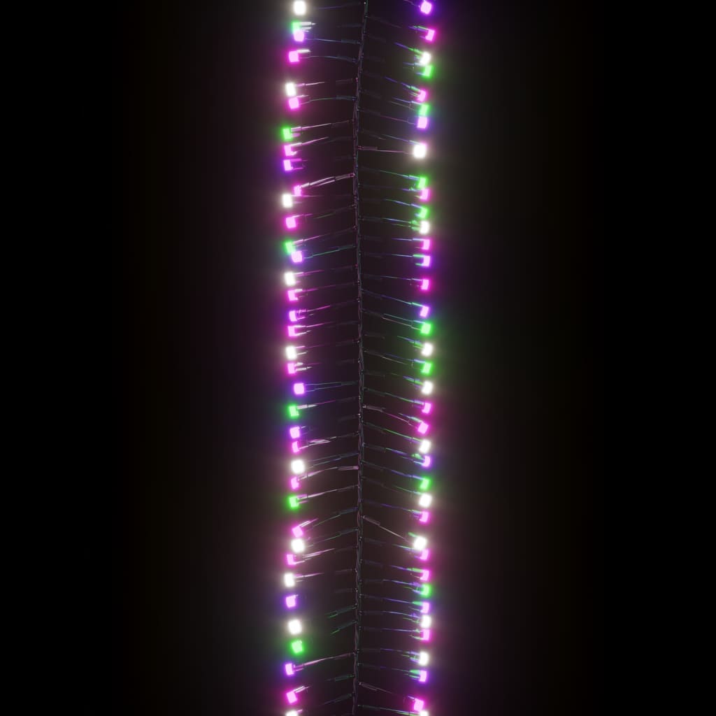 vidaXL Cordão luzes agrupadas 2000 luzes LED 17 m PVC pastel multicor