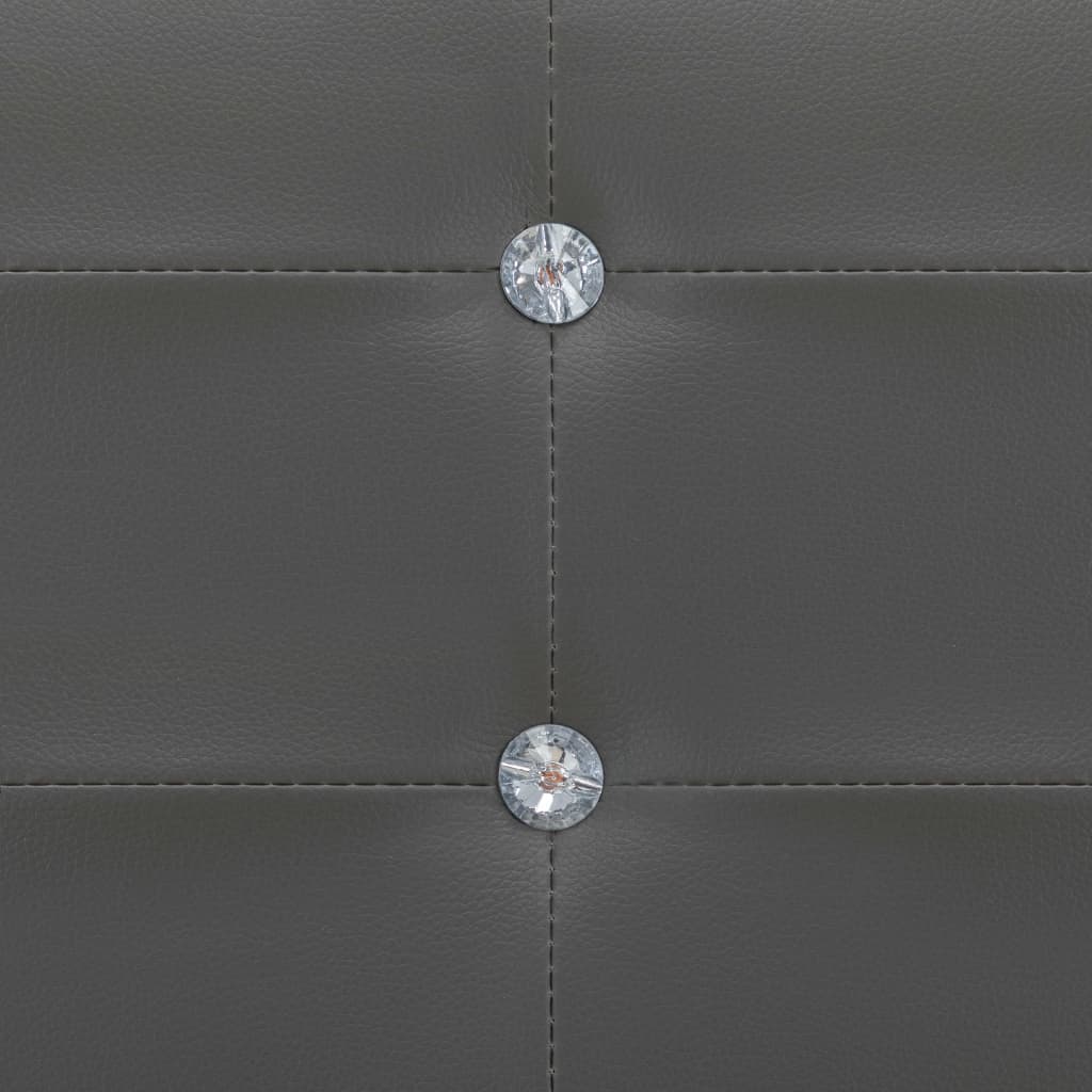 vidaXL Cama + colchão espuma memória 90x200 cm couro artific. cinzento
