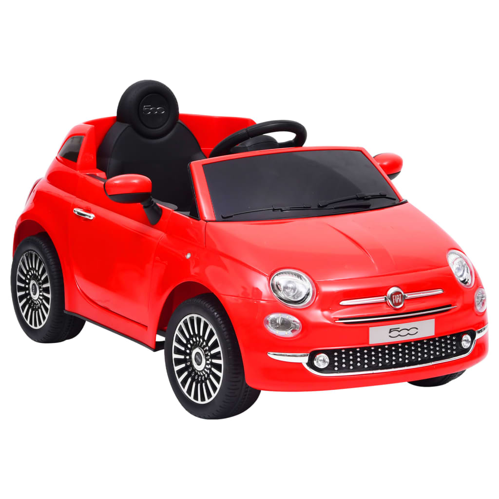 vidaXL Carro elétrico de criança Fiat 500 vermelho