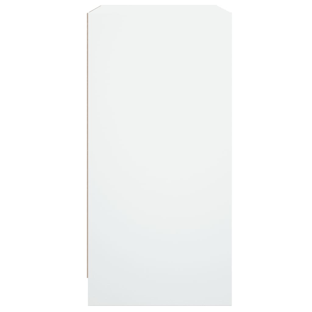 vidaXL Armário de apoio c/ portas de vidro 68x37x75,5 cm branco