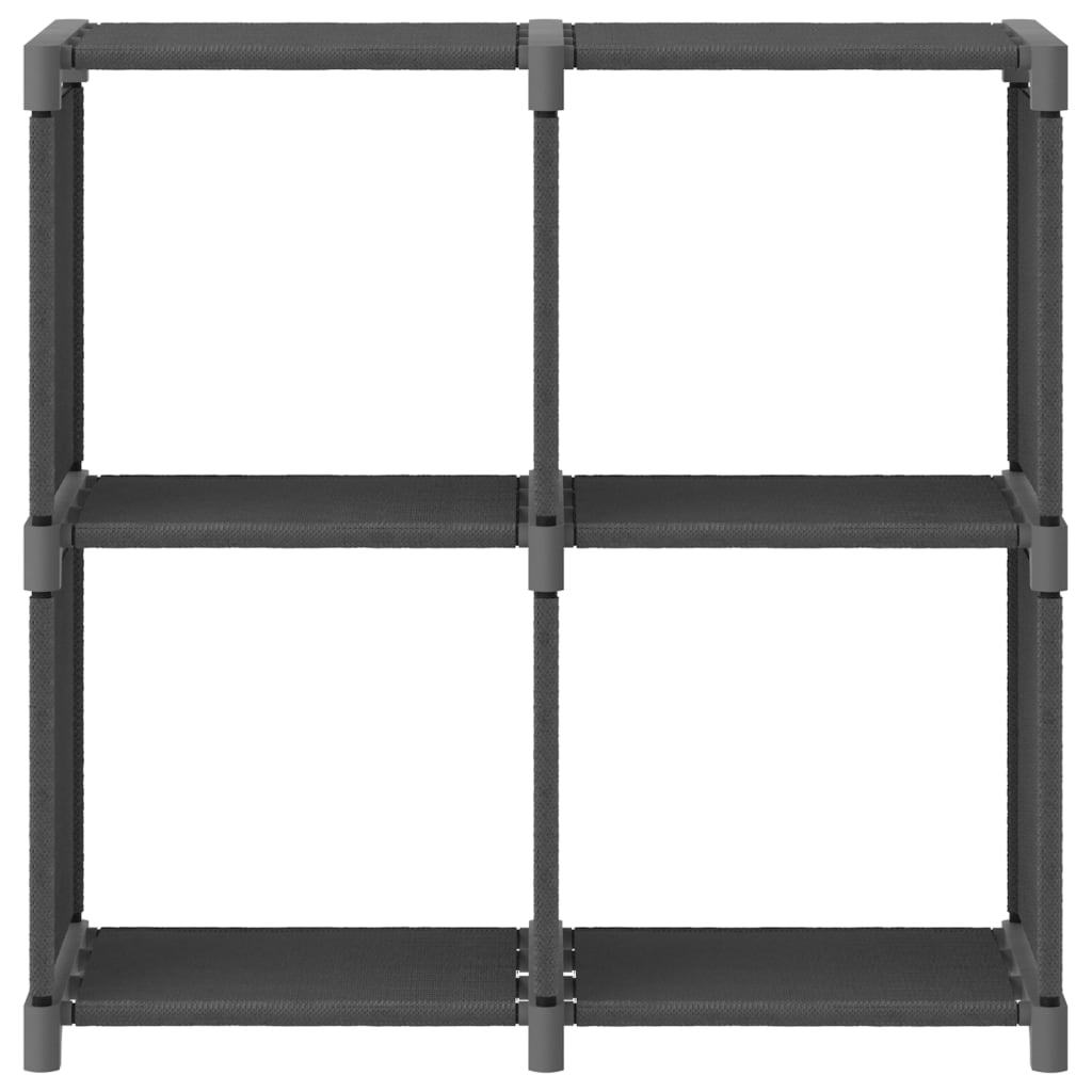 vidaXL Unidade de prateleiras 4 cubos 69x30x72,5 cm tecido cinzento
