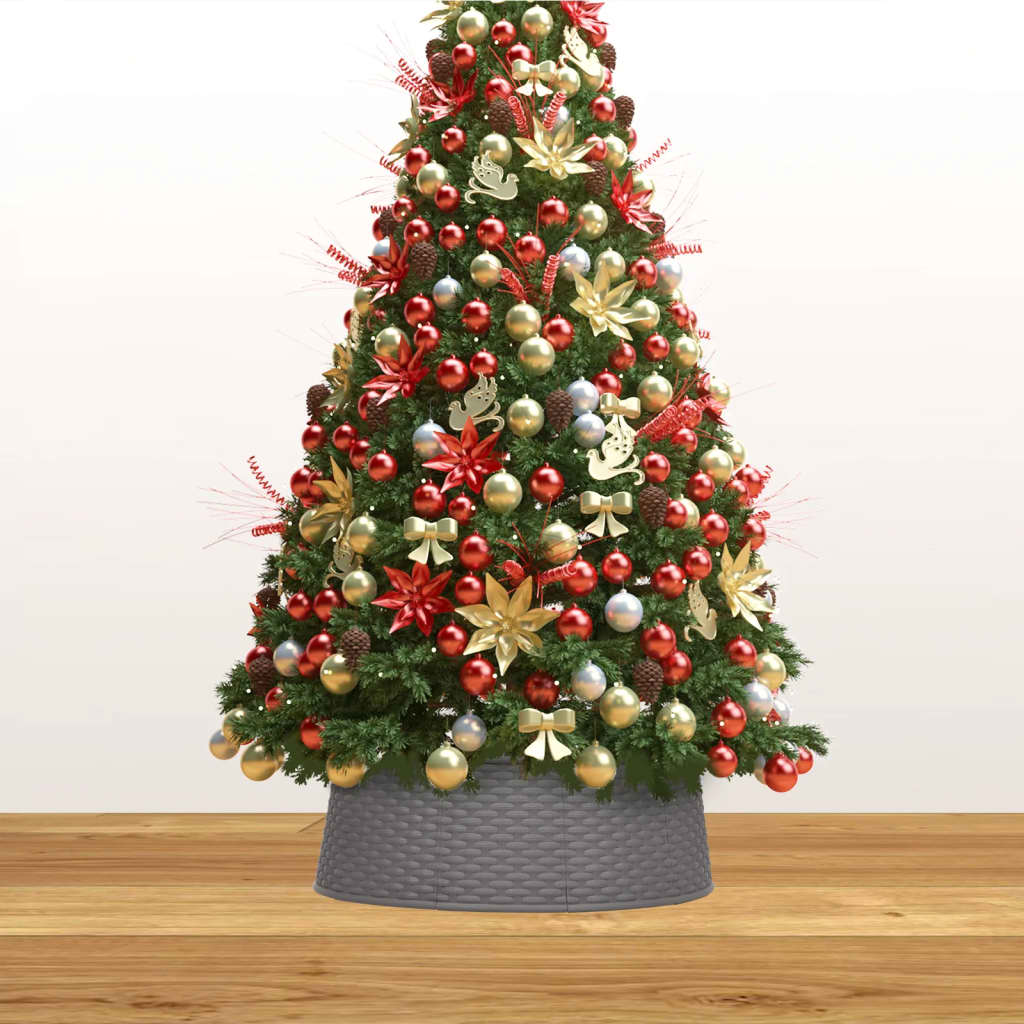 vidaXL Saia para árvore de Natal Ø54x19,5 cm castanho
