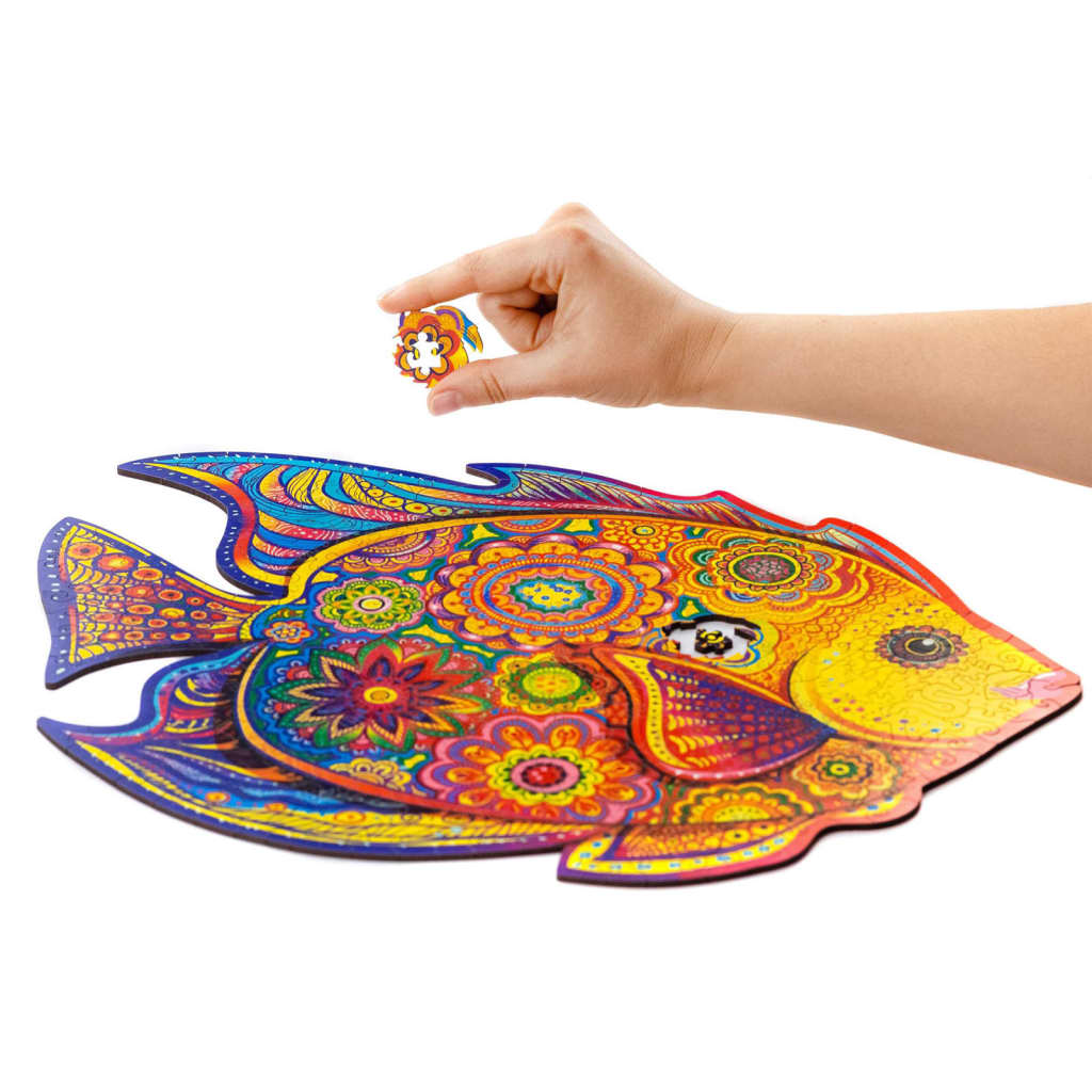 UNIDRAGON Puzzle de madeira 331 pcs Shining Fish King Size 40x31 cm