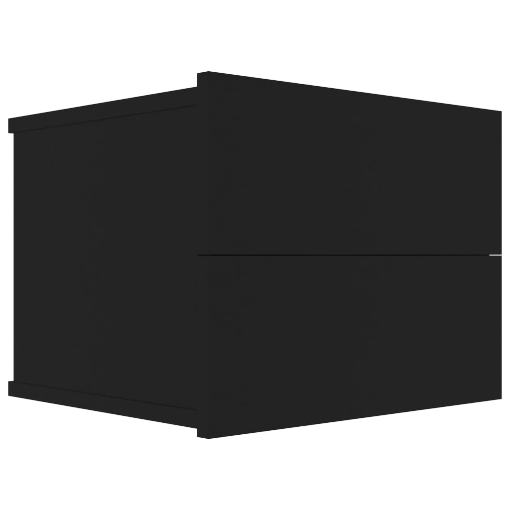 vidaXL Mesa de cabeceira 40x30x30 cm contraplacado preto
